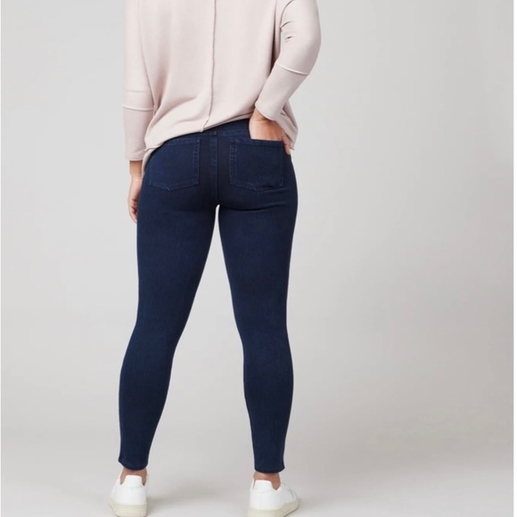 Spanx Jean-ish leggings in twilight rinse dark wash size small s 2/4 - Picture 2 of 8